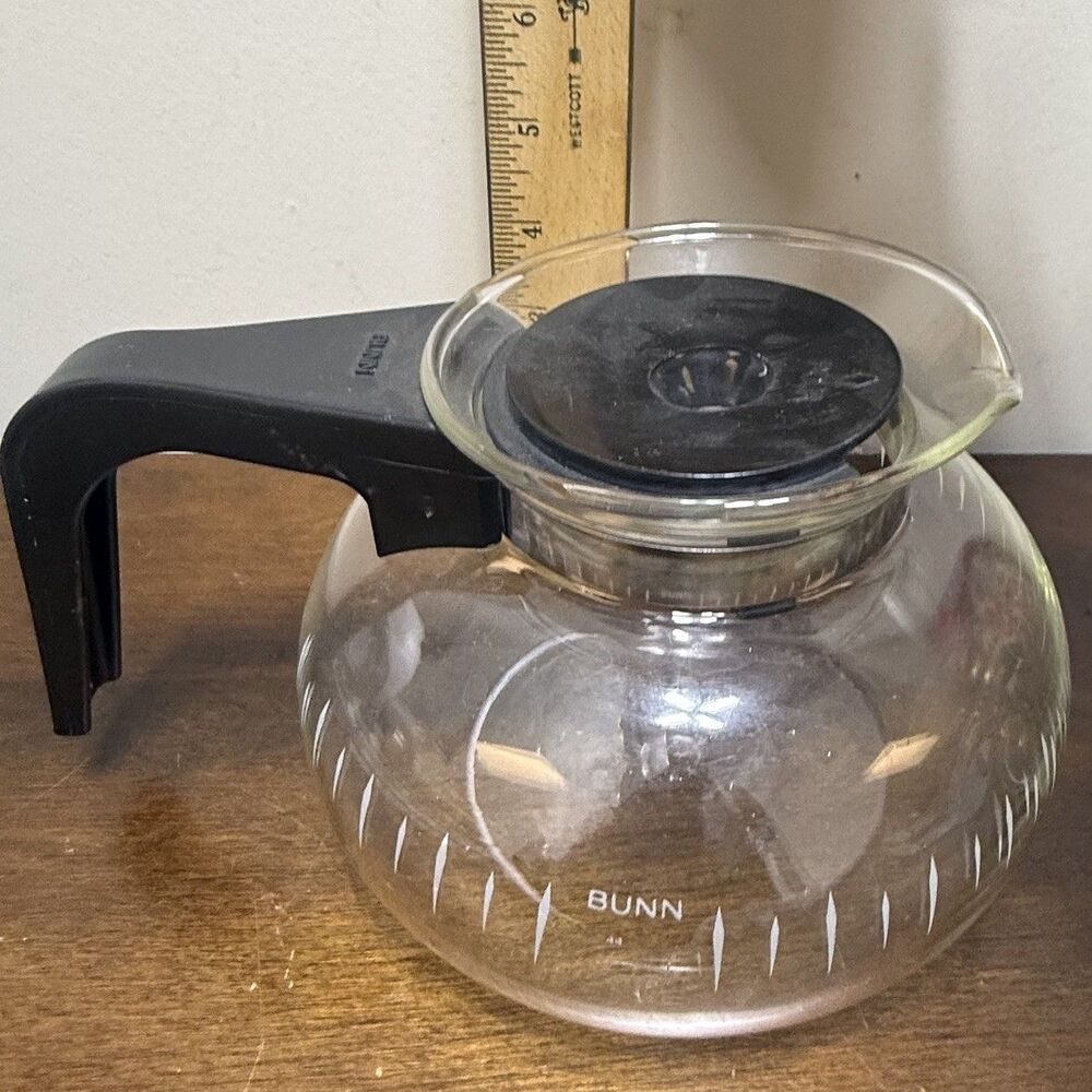 Vintage Bunn Easy Pour Replacement Clear Glass Six Cup Coffee Pot Carafe - Picture 8 of 8